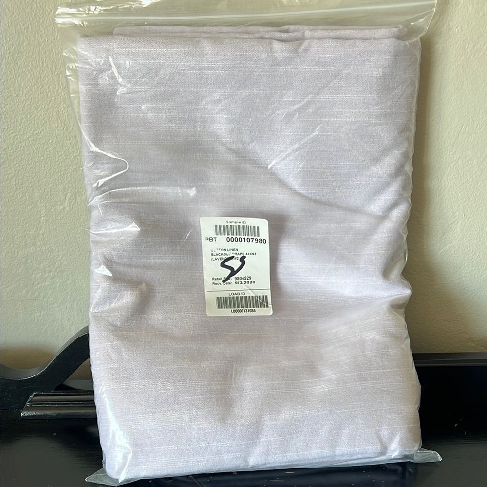 Pottery Barn Teen Cotton Linen Blackout Drape Lavender